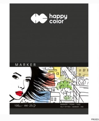 Blok do markerów, ART, 100g, A4, 25 ark, Happy Color HA 3710 2030-A25