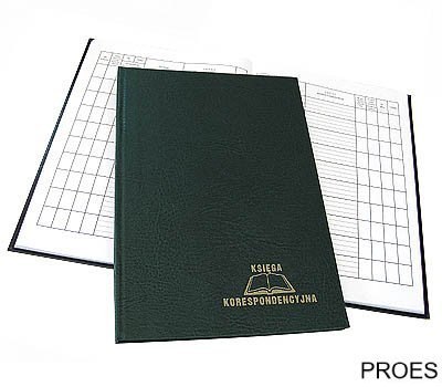 Ksiega koresp.96k zielony oprawa intro.229-008 WARTA Ksiega koresp.96k zielony oprawa intro.229-008 WARTA
