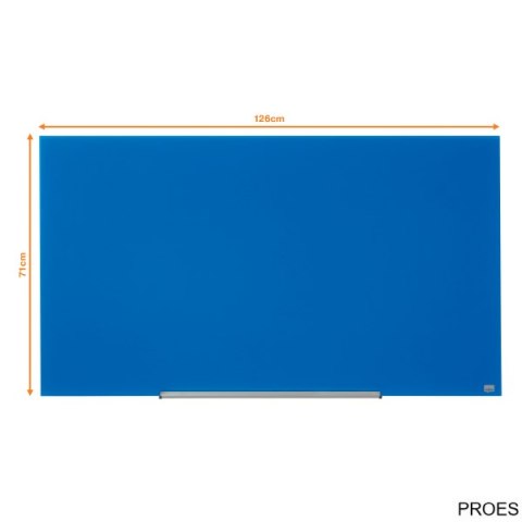 Szklana tablica Nobo Impression Pro 1260x710mm, niebieska