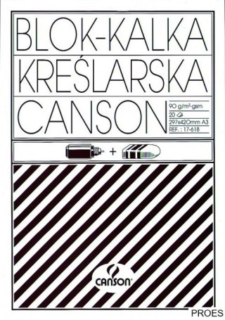 Kalka kreślarska A3 90/95 blok 20ark 17618 CANSON 200005323