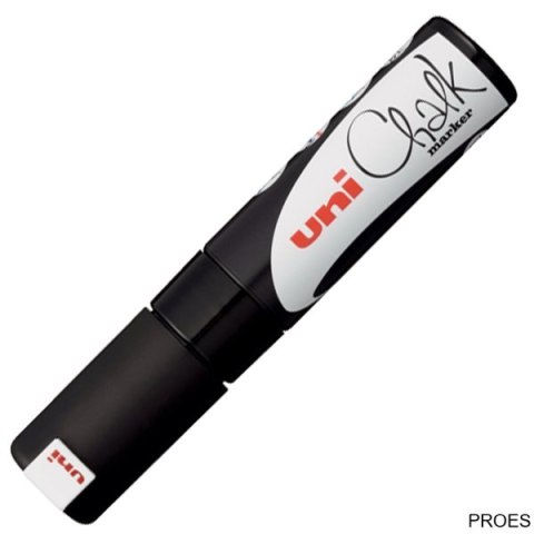 Marker z farbą kredową CHALK PWE-8K czarny UNI UNPWE8K/6CA Marker z farbą kredową CHALK PWE-8K czarny UNI UNPWE8K/6CA