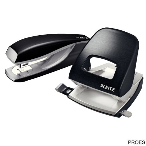 Zszywacz średni metalowy Leitz Style, czarny, 10 lat gwarancji, 30 kartek 55620094 Zszywacz średni metalowy Leitz Style, czarny, 10 lat gwarancji, 30 kartek 55620094