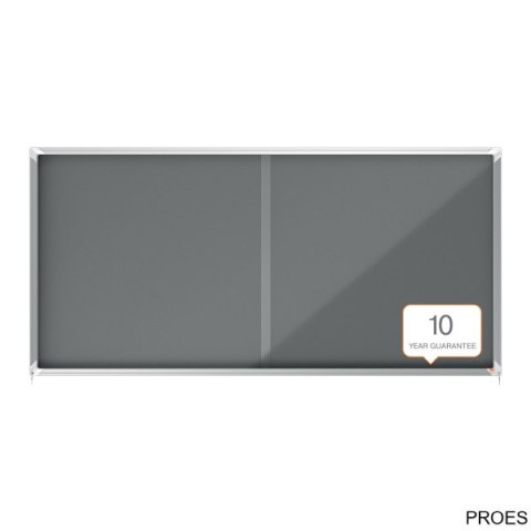 Gablota filcowa Nobo Premium Plus 27xA4, szara (drzwiczki przesówne) 1915339 Gablota filcowa Nobo Premium Plus 27xA4, szara (drzwiczki przesówne) 1915339