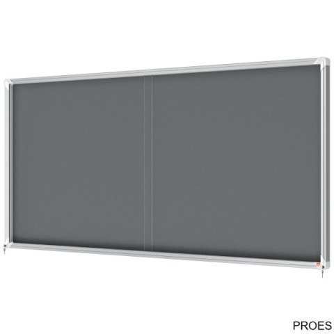 Gablota filcowa Nobo Premium Plus 27xA4, szara (drzwiczki przesówne) 1915339 Gablota filcowa Nobo Premium Plus 27xA4, szara (drzwiczki przesówne) 1915339