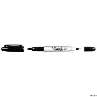 Marker dwustronny SHARPIE TWIN TIP czarny S0811100