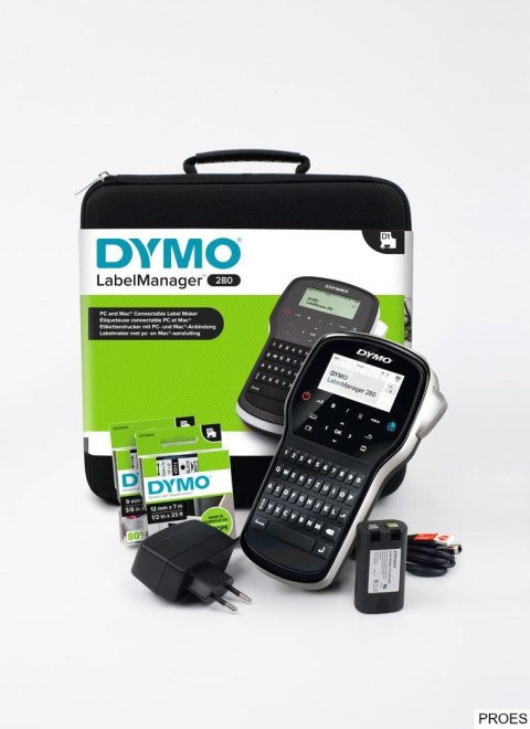 Drukarka przenośna etykiet DYMO LabelManager 280 zestaw walizkowy, klawiatura QWERTY 2091152 Drukarka przenośna etykiet DYMO LabelManager 280 zestaw walizkowy, klawiatura QWERTY 2091152