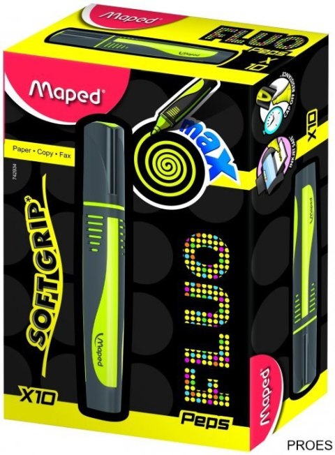 Zakreślacz FLUO PEPS max żółty MAPED 742934 Zakreślacz FLUO PEPS max żółty MAPED 742934