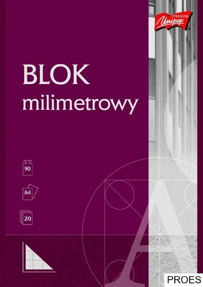 Blok milimetrowy A4 20kartek UNIPAP