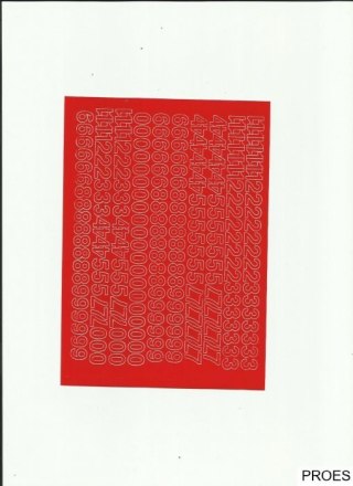 Cyfry samoprzylepne 1cm (8) czerwone ARTDRUK