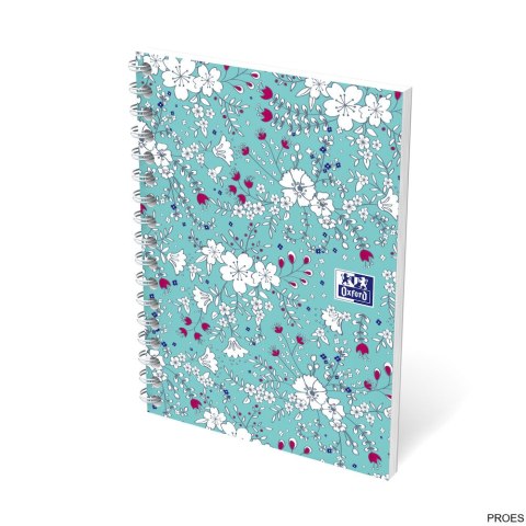 Kołonotatnik A6 50 kartek, kratka, FLORAL, OXFORD, 400094826 Kołonotatnik A6 50 kartek, kratka, FLORAL, OXFORD, 400094826