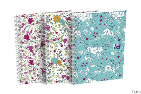 Kołonotatnik A6 50 kartek, kratka, FLORAL, OXFORD, 400094826 Kołonotatnik A6 50 kartek, kratka, FLORAL, OXFORD, 400094826