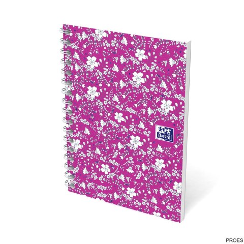 Kołonotatnik A6 50 kartek, kratka, FLORAL, OXFORD, 400094826 Kołonotatnik A6 50 kartek, kratka, FLORAL, OXFORD, 400094826