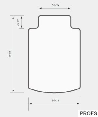 Mata pod krzesło DOTTS na podłogę 120x80/50 miękka ergonomiczna