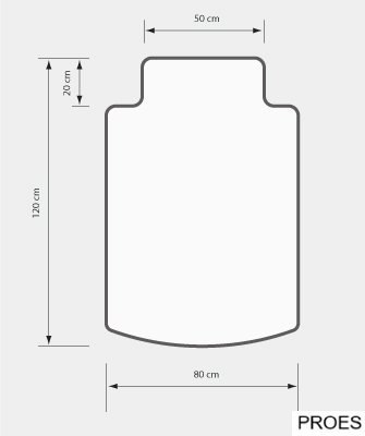 Mata pod krzesło DOTTS na podłogę 120x80/50 miękka ergonomiczna Mata pod krzesło DOTTS na podłogę 120x80/50 miękka ergonomiczna
