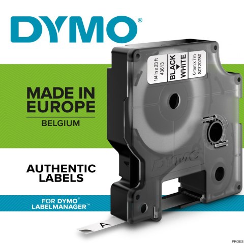 Taśma DYMO D1 - 6 mm x 7 m, czarny / biały S0720780 do drukarek etykiet Taśma DYMO D1 - 6 mm x 7 m, czarny / biały S0720780 do drukarek etykiet