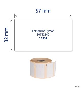 Etykiety uniwersalne AS0722540 32x57 1000 et. w rolce do termodruku, usuwalne, białe, Avery Zweckform