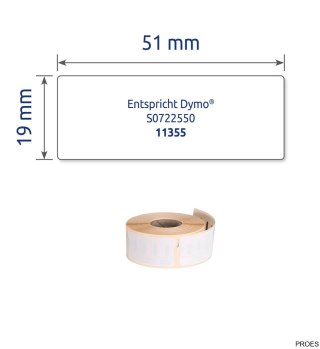 Etykiety uniwersalne AS0722550 19x51 500et. w rolce do termodruku, usuwalne, białe, Avery Zweckform (X)
