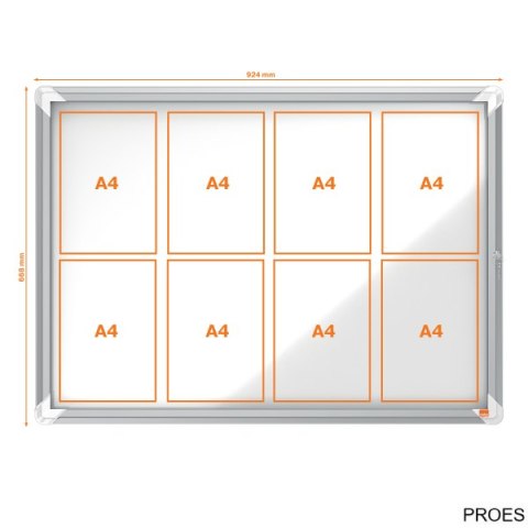 Gablota magnetyczna zewnętrzna Nobo Premium Plus 8xA4 1902579