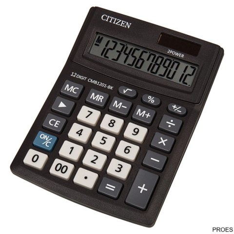Kalkulator biurowy CITIZEN CMB1201-BK Business Line, 12-cyfrowy, 137x102mm, czarny Kalkulator biurowy CITIZEN CMB1201-BK Business Line, 12-cyfrowy, 137x102mm, czarny