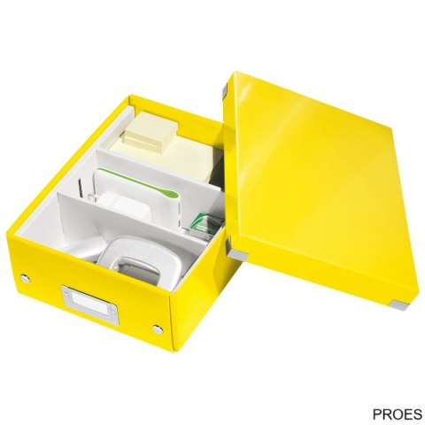 Pudło z przegródkami Leitz C&S, małe, żółte 60570016 Pudło z przegródkami Leitz C&S, małe, żółte 60570016