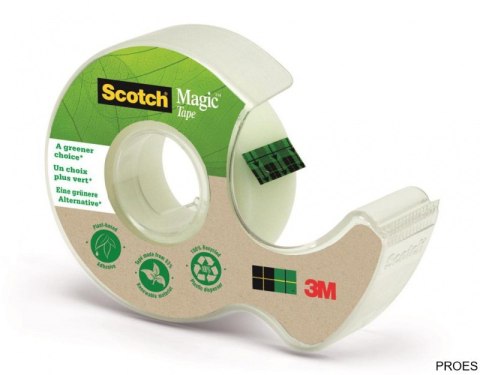 Taśma biurowa ekologiczna SCOTCH Magic (9-1920D), matowa, z dyspenserem, 19mm, 20m, 3M-70005280956 (X) Taśma biurowa ekologiczna SCOTCH Magic (9-1920D), matowa, z dyspenserem, 19mm, 20m, 3M-70005280956 (X)
