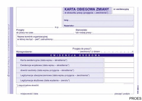 503-5 KOB Karta Obiegowa MICHALCZYK I PROKOP 503-5 KOB Karta Obiegowa MICHALCZYK I PROKOP