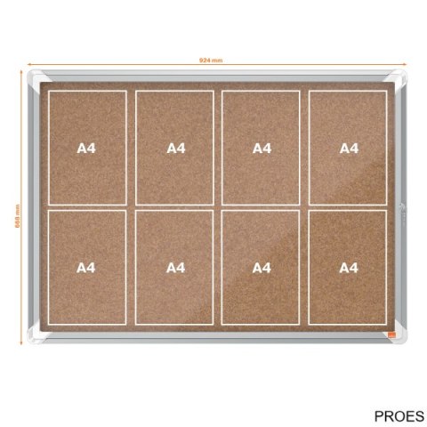 Gablota korkowa wewnętrzna Nobo Premium Plus 8xA4 1915326 Gablota korkowa wewnętrzna Nobo Premium Plus 8xA4 1915326