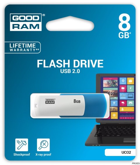 Pamięć USB GOODRAM 8GB UCO2 miks kolorów USB 2.0 UCO2-0080MXR11 Pamięć USB GOODRAM 8GB UCO2 miks kolorów USB 2.0 UCO2-0080MXR11