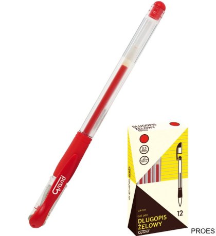 Pióro żelowe GR-101 czerwone GRAND 160-1026
