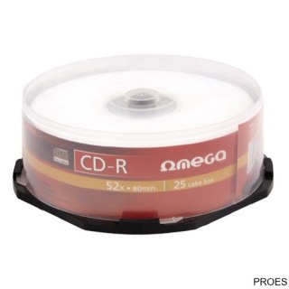 Płyta OMEGA CD-R 700MB 52X CAKE (25) OM25
