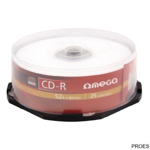 Płyta OMEGA CD-R 700MB 52X CAKE (25) OM25 Płyta OMEGA CD-R 700MB 52X CAKE (25) OM25