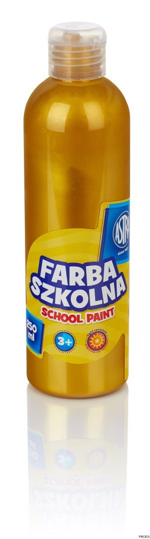 Farba szkolna Astra 250 ml - metaliczna złota, 301217033