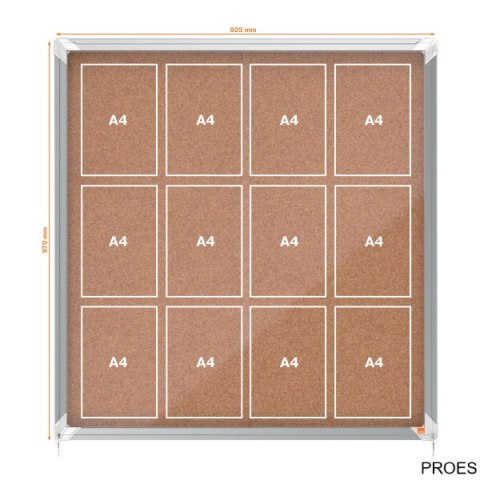Gablota korkowa Nobo Premium Plus 12xA4 (drzwiczki przesówne) 1902574 Gablota korkowa Nobo Premium Plus 12xA4 (drzwiczki przesówne) 1902574