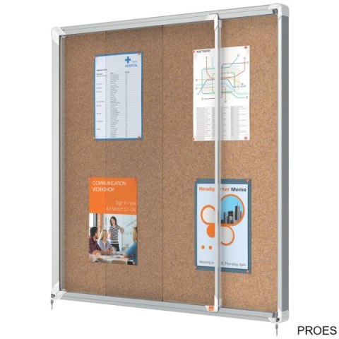 Gablota korkowa Nobo Premium Plus 12xA4 (drzwiczki przesówne) 1902574 Gablota korkowa Nobo Premium Plus 12xA4 (drzwiczki przesówne) 1902574