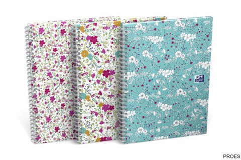 Kołonotatnik B5 60 kartek, linia / tagi, FLORAL, OXFORD, 400094959 Kołonotatnik B5 60 kartek, linia / tagi, FLORAL, OXFORD, 400094959