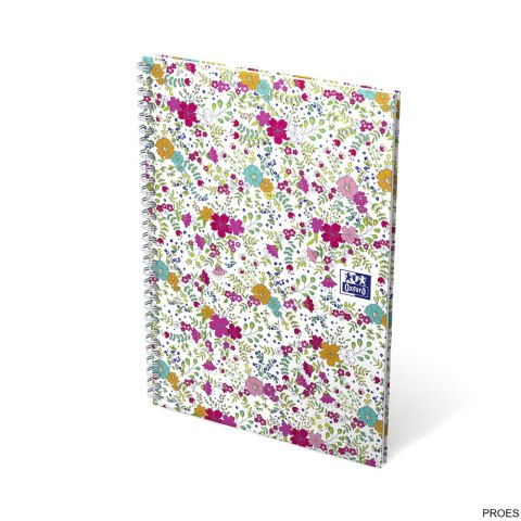 Kołonotatnik B5 60 kartek, linia / tagi, FLORAL, OXFORD, 400094959 Kołonotatnik B5 60 kartek, linia / tagi, FLORAL, OXFORD, 400094959