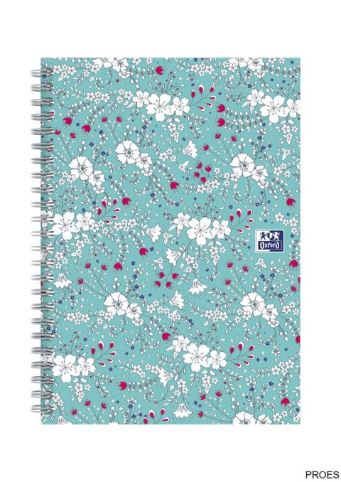 Kołonotatnik B5 60 kartek, linia / tagi, FLORAL, OXFORD, 400094959 Kołonotatnik B5 60 kartek, linia / tagi, FLORAL, OXFORD, 400094959