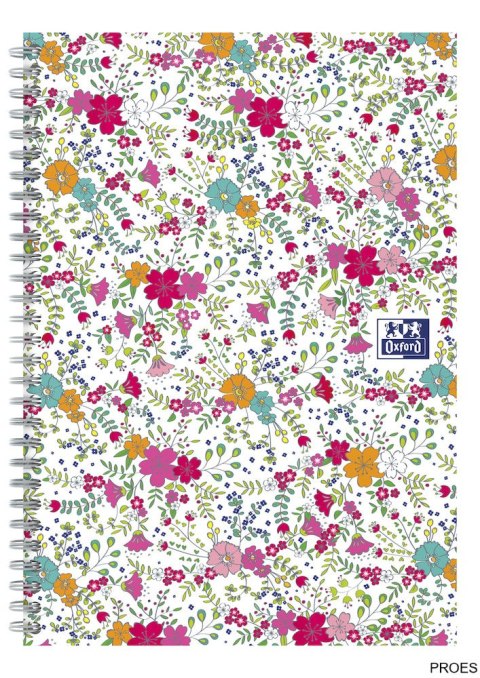 Kołonotatnik B5 60 kartek, linia / tagi, FLORAL, OXFORD, 400094959 Kołonotatnik B5 60 kartek, linia / tagi, FLORAL, OXFORD, 400094959