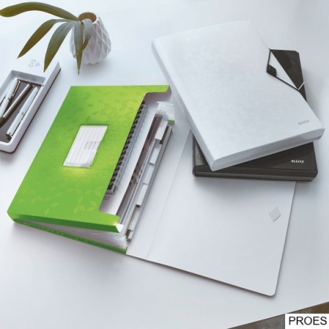 Teczka z 6 przegródkami PP Leitz WOW, zielona 45890054 Teczka z 6 przegródkami PP Leitz WOW, zielona 45890054