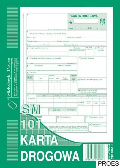 802-3N Karta drogowa MICHALCZYK&PROKOP A5 80 kartek