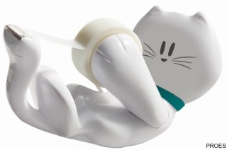 Dyspenser do taśm Scotch w ksztalcie kotka (C39 KITTY), taśma GRATIS 3M-HK100009412 3M-HK100009412