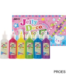 Farby JELLY DECO 6kol 22ml AMOS JD22P6 170-2108