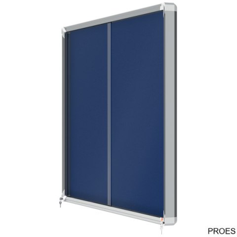 Gablota filcowa Nobo Premium Plus 18xA4, niebieska (drzwiczki przesówne) 1915334
