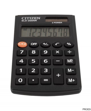 Kalkulator kieszonkowy CITIZEN SLD-200NR, 8-cyfrowy, 98x62mm, czarny