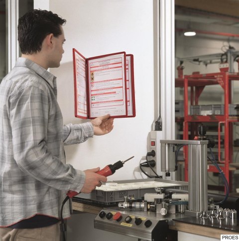 VARIO WALL 5, zestaw ścienny z 5 panelami A4 Czerwony 555103 DURABLE VARIO WALL 5, zestaw ścienny z 5 panelami A4 Czerwony 555103 DURABLE
