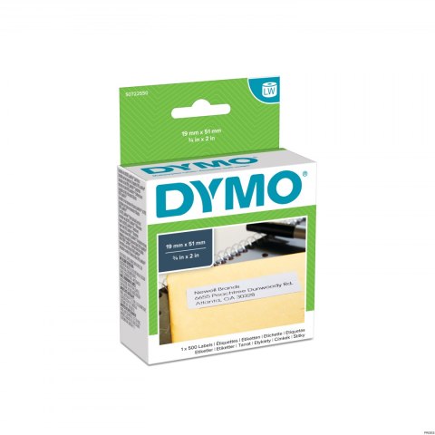 Etykiety DYMO różnego przeznaczenia - 19 x 51 mm, biały S0722550 Etykiety DYMO różnego przeznaczenia - 19 x 51 mm, biały S0722550