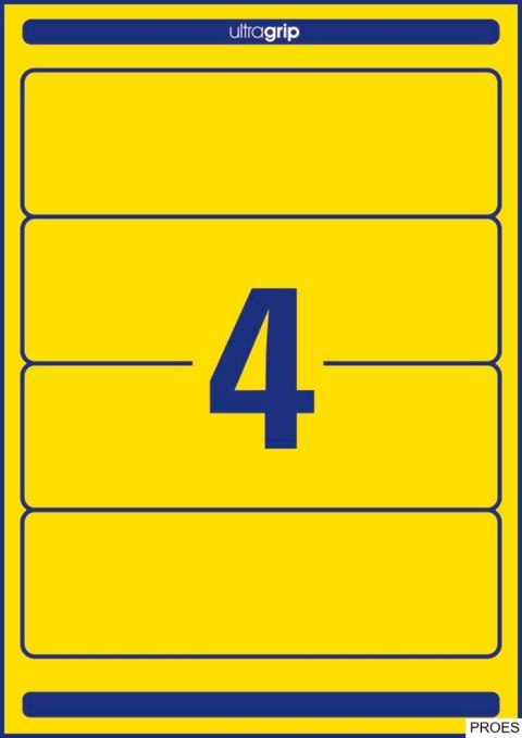 Etykiety na segregatory L4769-20 61 x 192 20 ark żółte, Avery Zweckform (X)