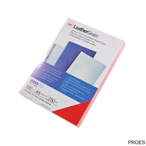 Okładki do bindowania skóropodobne GBC LeatherGrain, A5, białe , 100 szt., 4400015