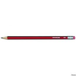 Ołówek techniczny z gumką 4H (12) TITANUM 83722 (X)