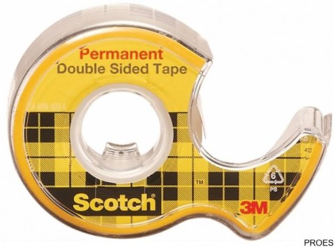 Taśma biurowa, dwustronna SCOTCH (136D), z dyspenserem, 12mm, 6, 3m Taśma biurowa, dwustronna SCOTCH (136D), z dyspenserem, 12mm, 6, 3m